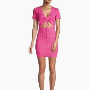 Hansen + Gretel Gianni Cut-Out Minidress Medium Fuschia Pink